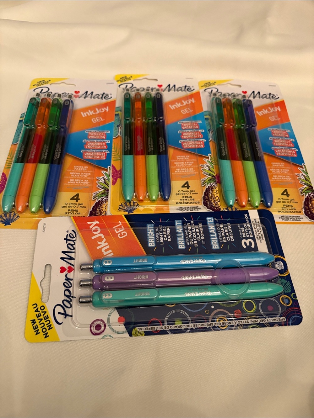 4 New Packs of Gel Pens 15 Pens InkJoy